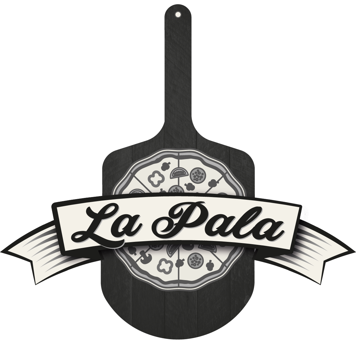 logo mit eine Pizzaschaufel
